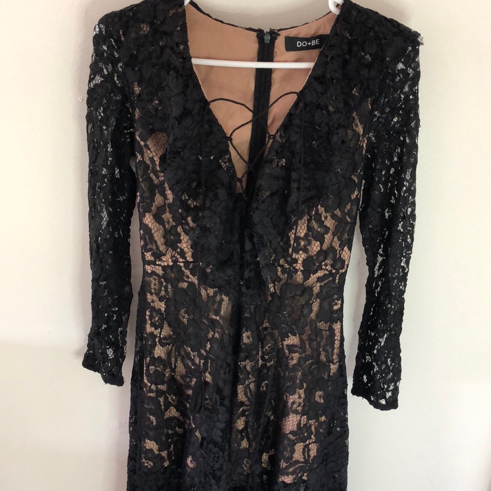 Black high low dress